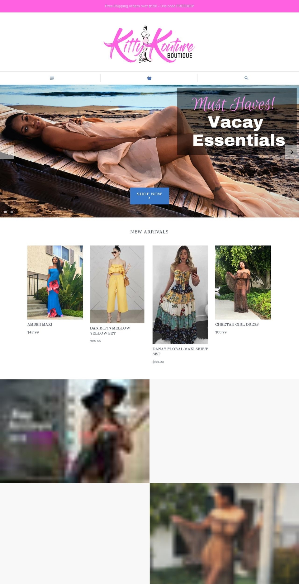 kittykoutureboutique.com — Shopify storefront screenshot