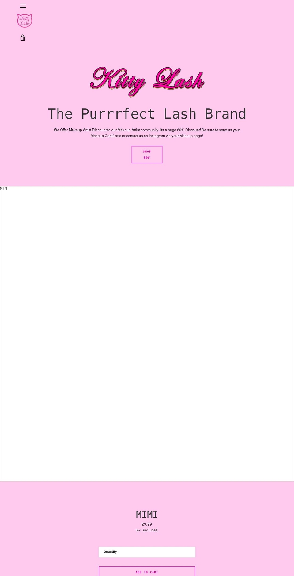 kittylash.co.uk shopify website screenshot