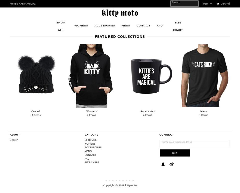 kittymoto.com — Shopify storefront screenshot