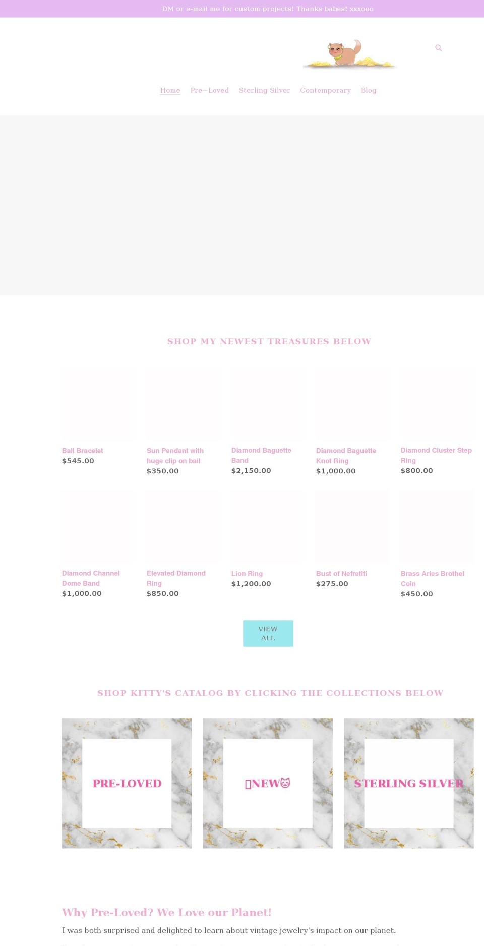 kittyskarats.com shopify website screenshot