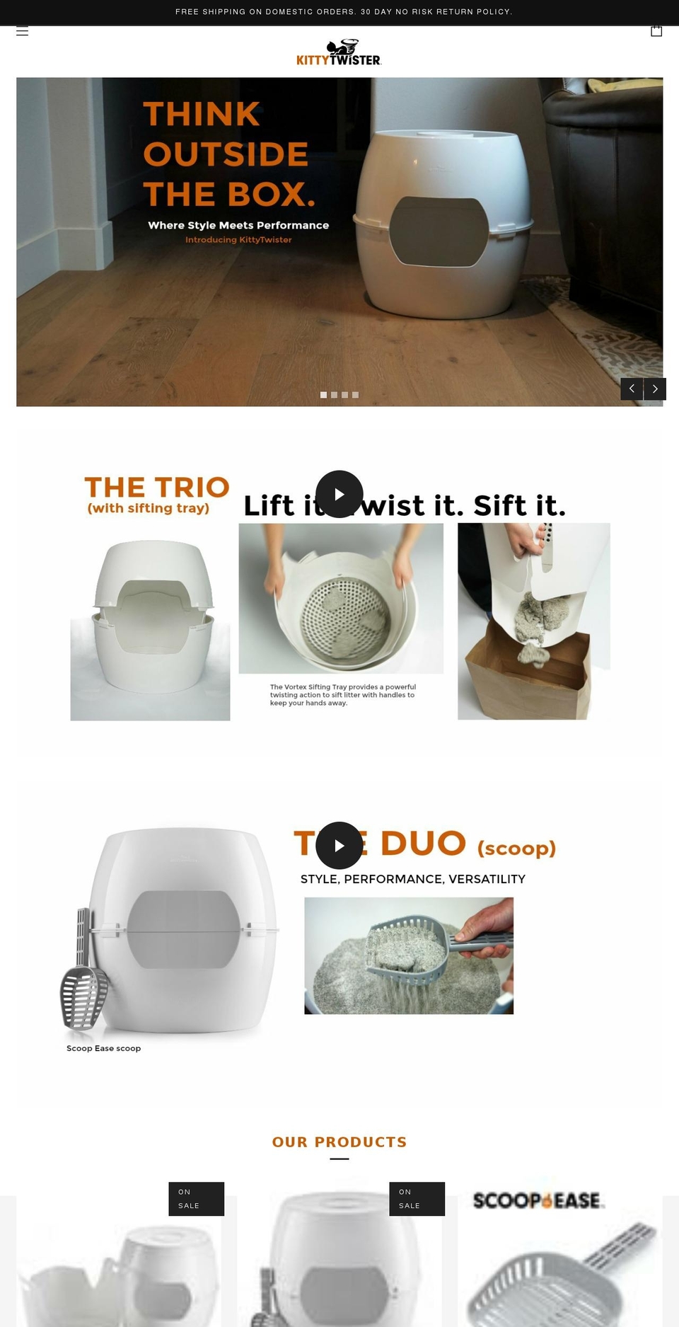kittytwister.com — Shopify storefront screenshot