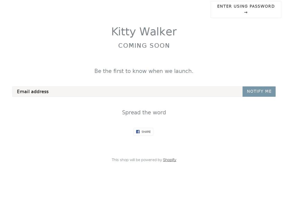 kittywalker.com shopify website screenshot