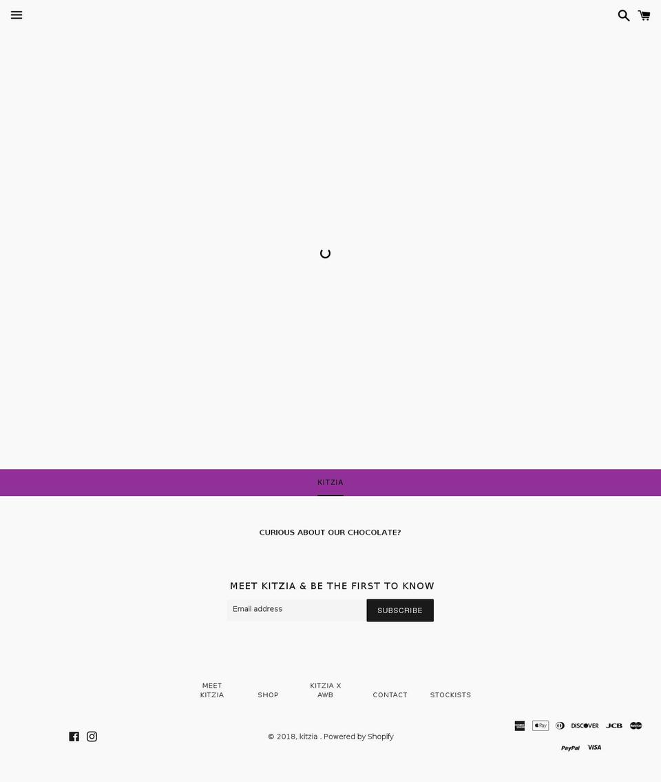 kitziachocolate.com — Shopify storefront screenshot