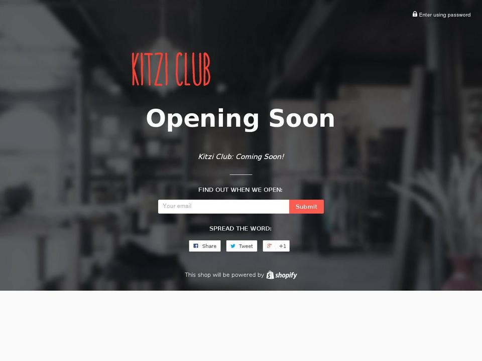 kitziclub.com — Shopify storefront screenshot