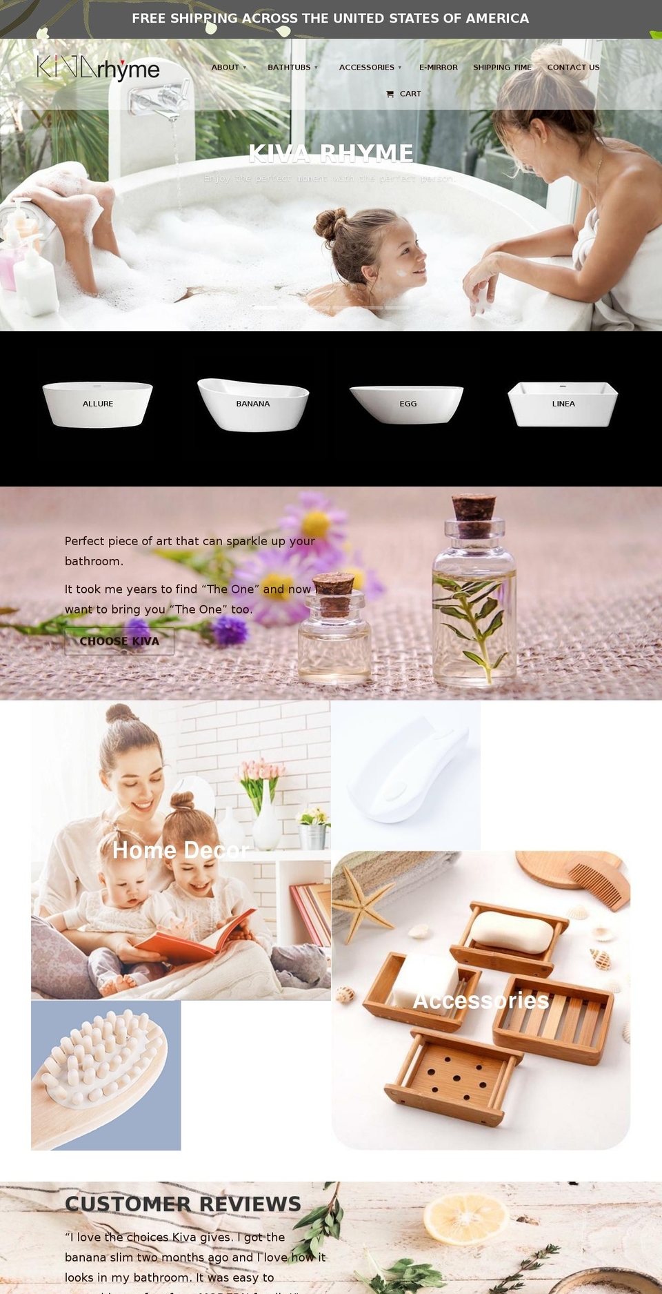 kiva-rhyme.com shopify website screenshot