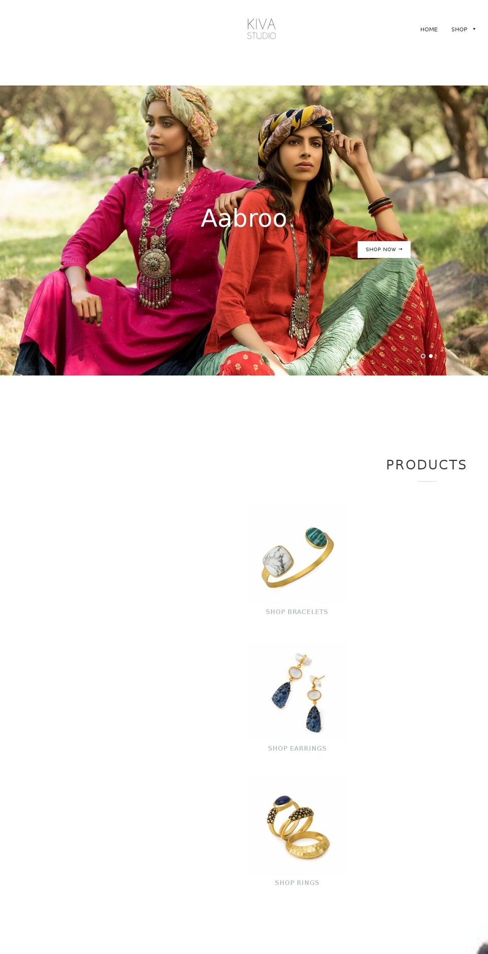 kivastudio.com — Shopify storefront screenshot