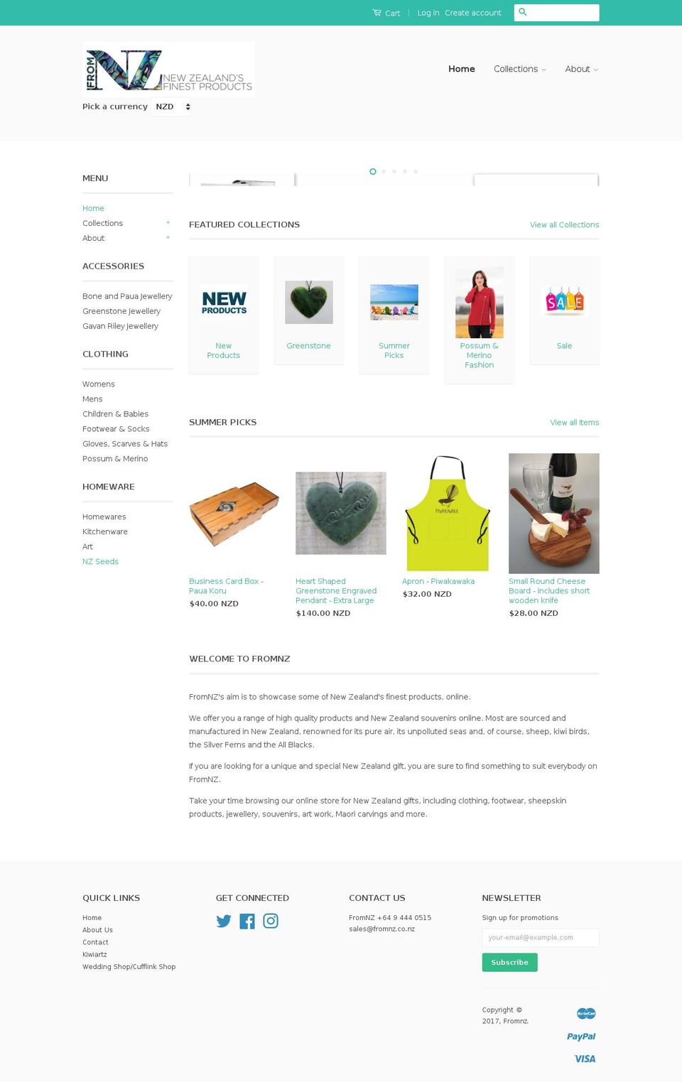 kiwiartz.co.nz shopify website screenshot