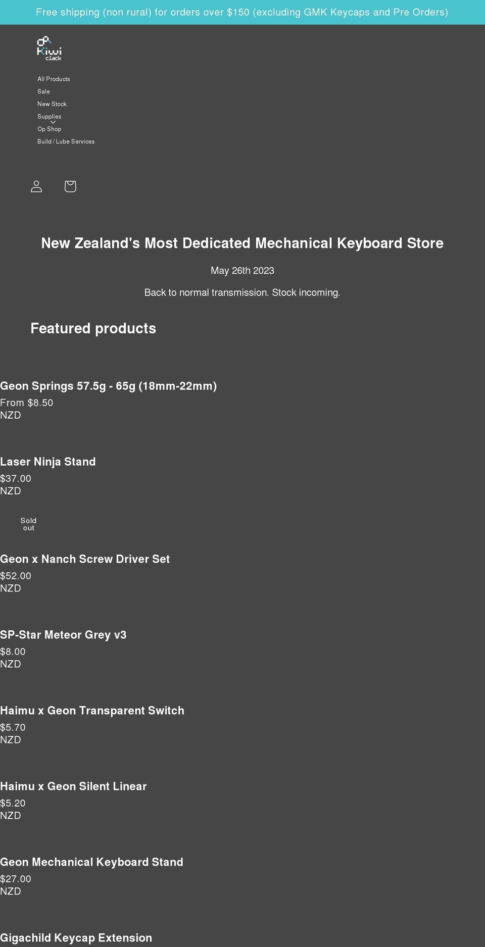 kiwiclack.com shopify website screenshot