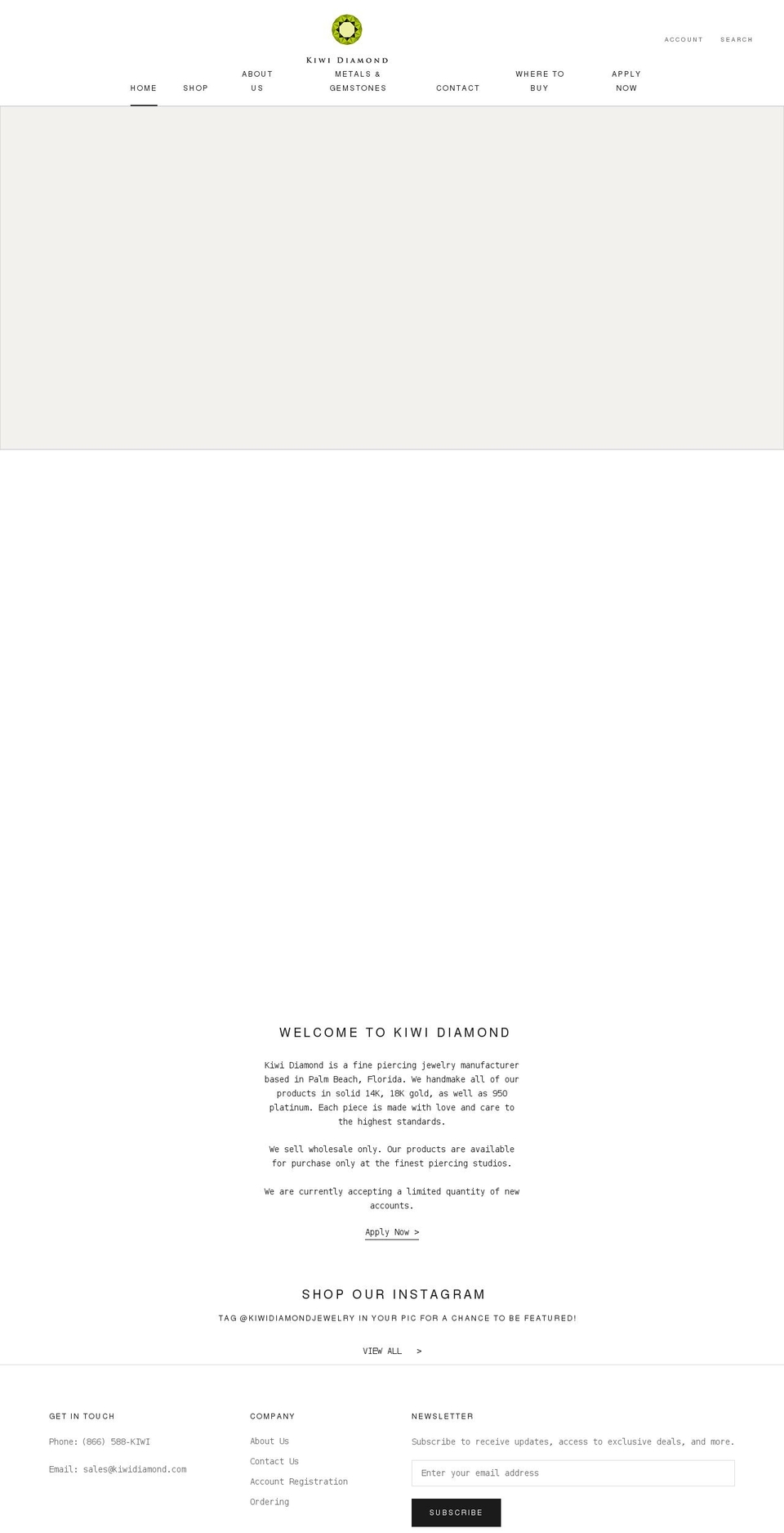 kiwidiamond.com shopify website screenshot