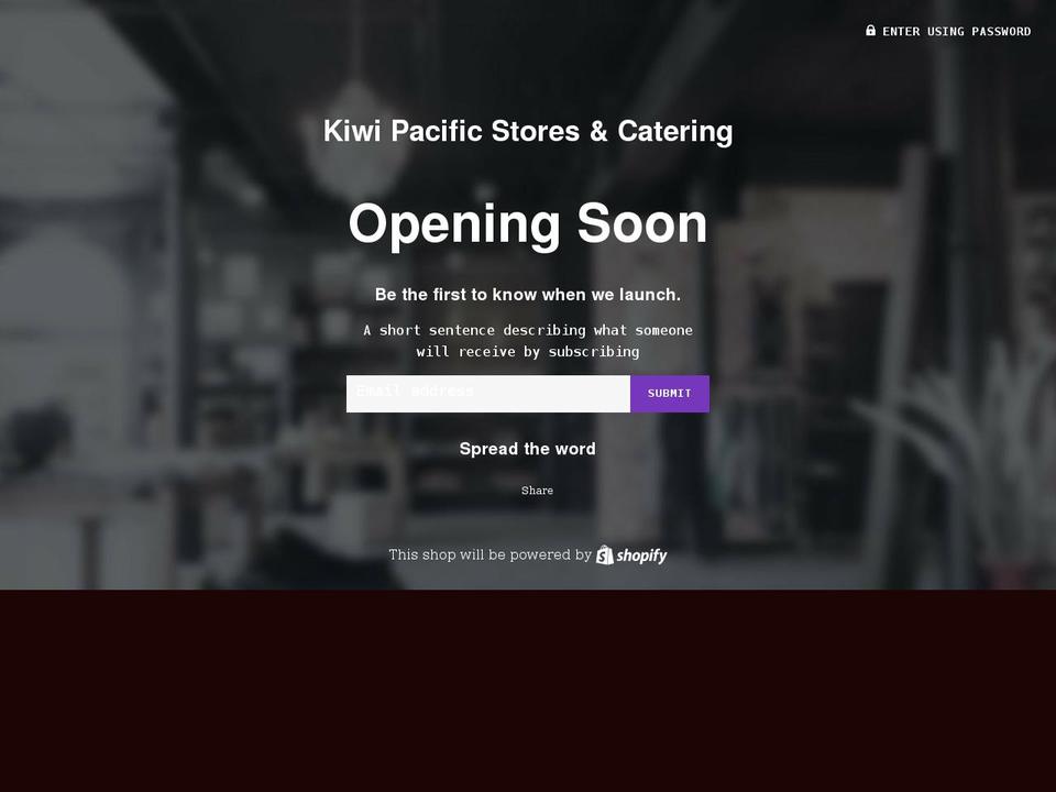 kiwipacific.online shopify website screenshot