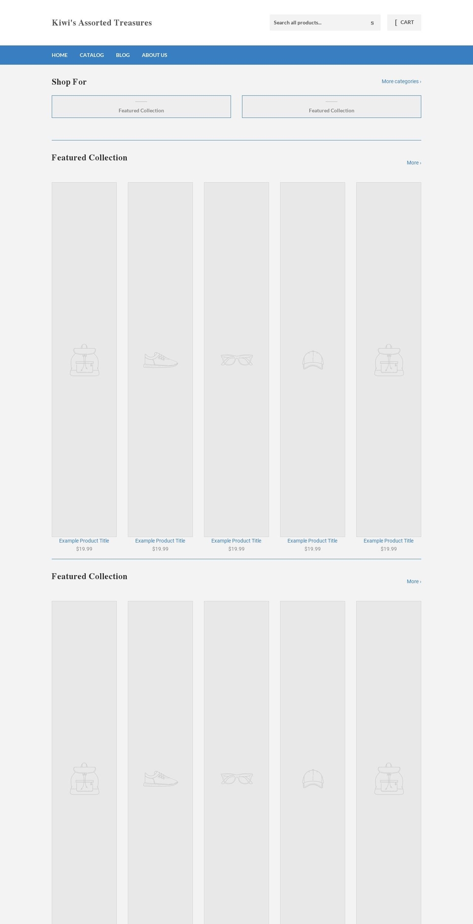 kiwisassortedtreasures.com shopify website screenshot