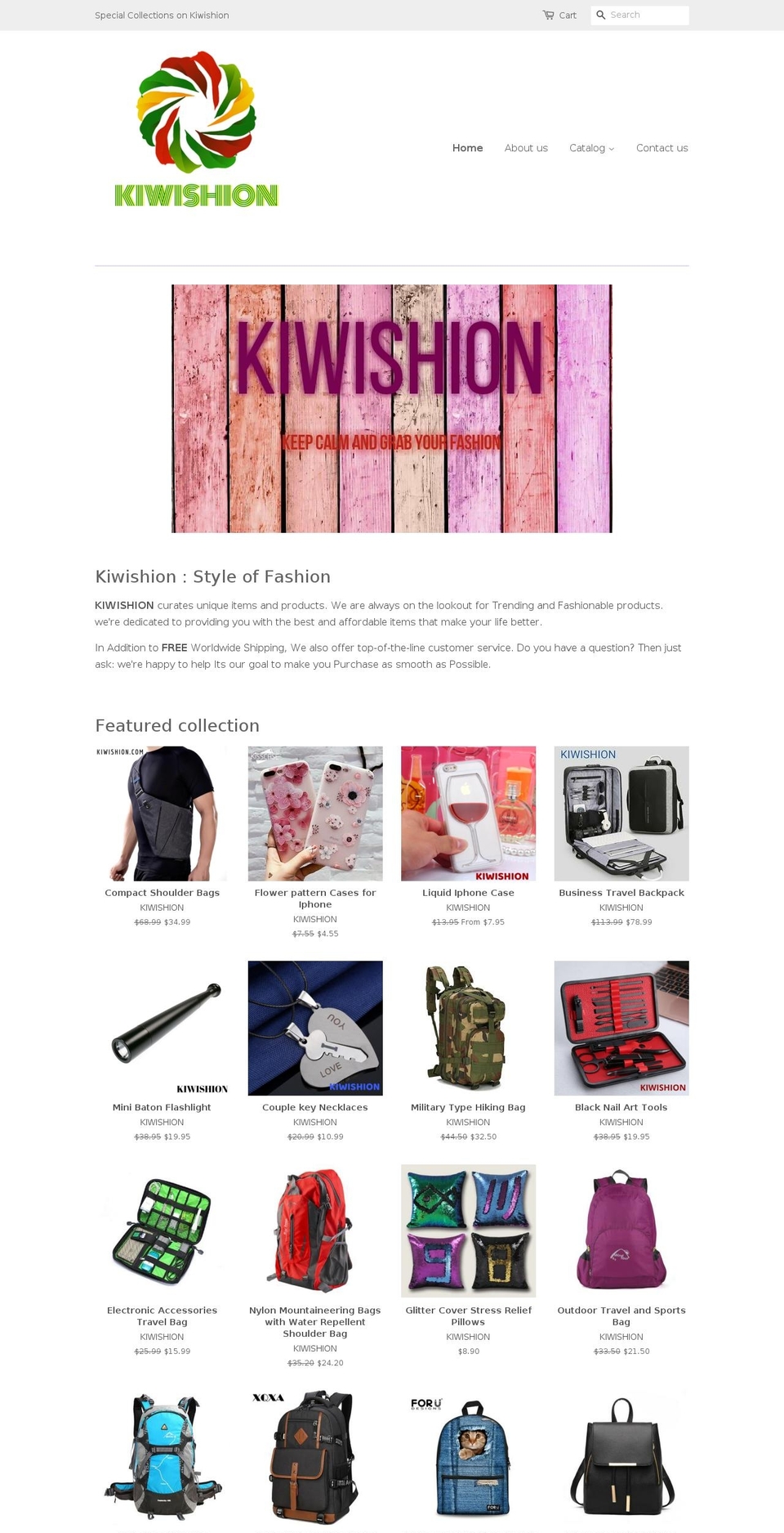 kiwishion.com — Shopify storefront screenshot