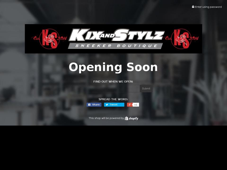 kixandstylz.com shopify website screenshot