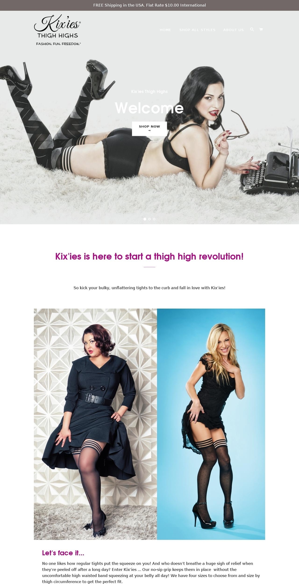 kixies.com shopify website screenshot