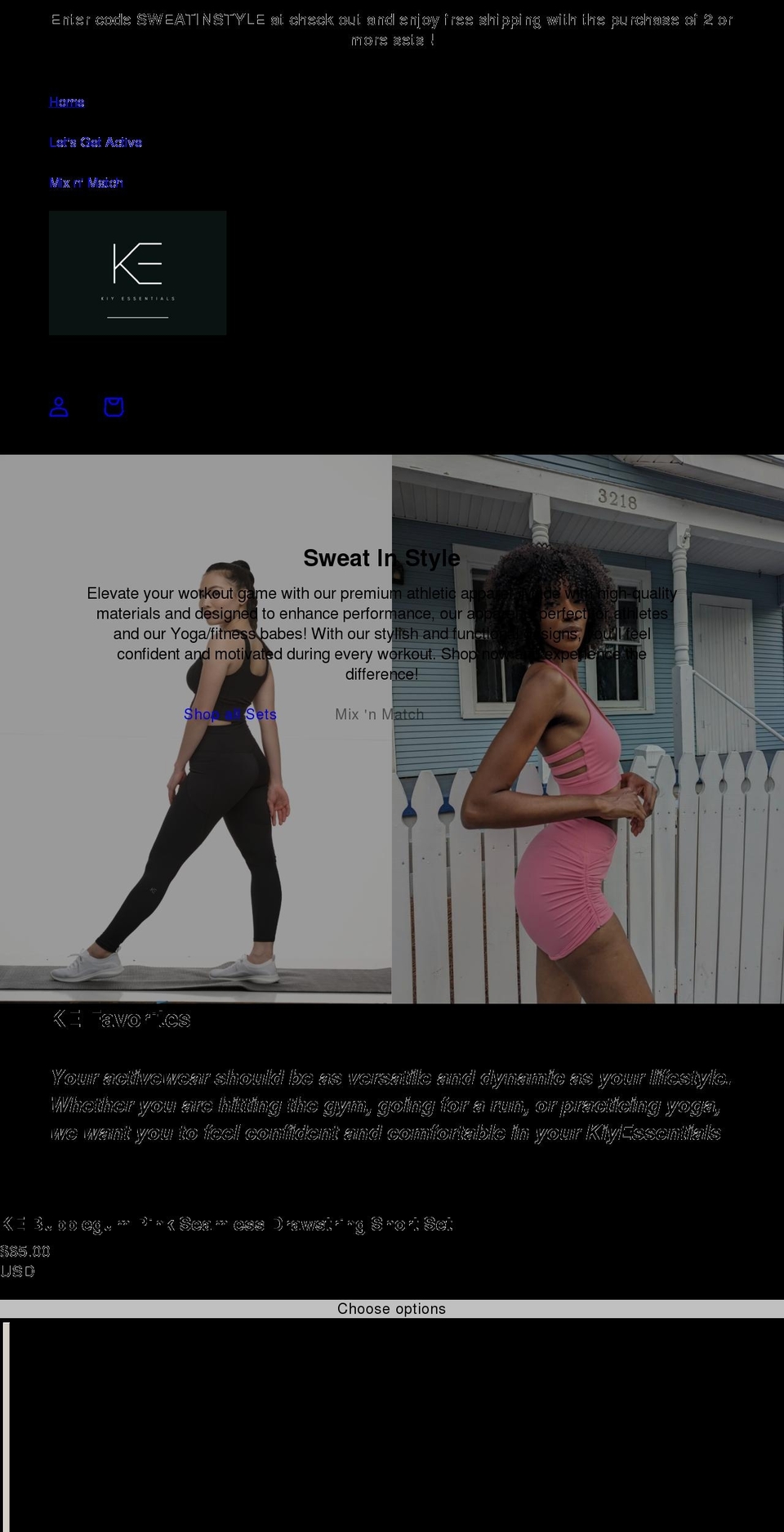 kiyessentials.com shopify website screenshot