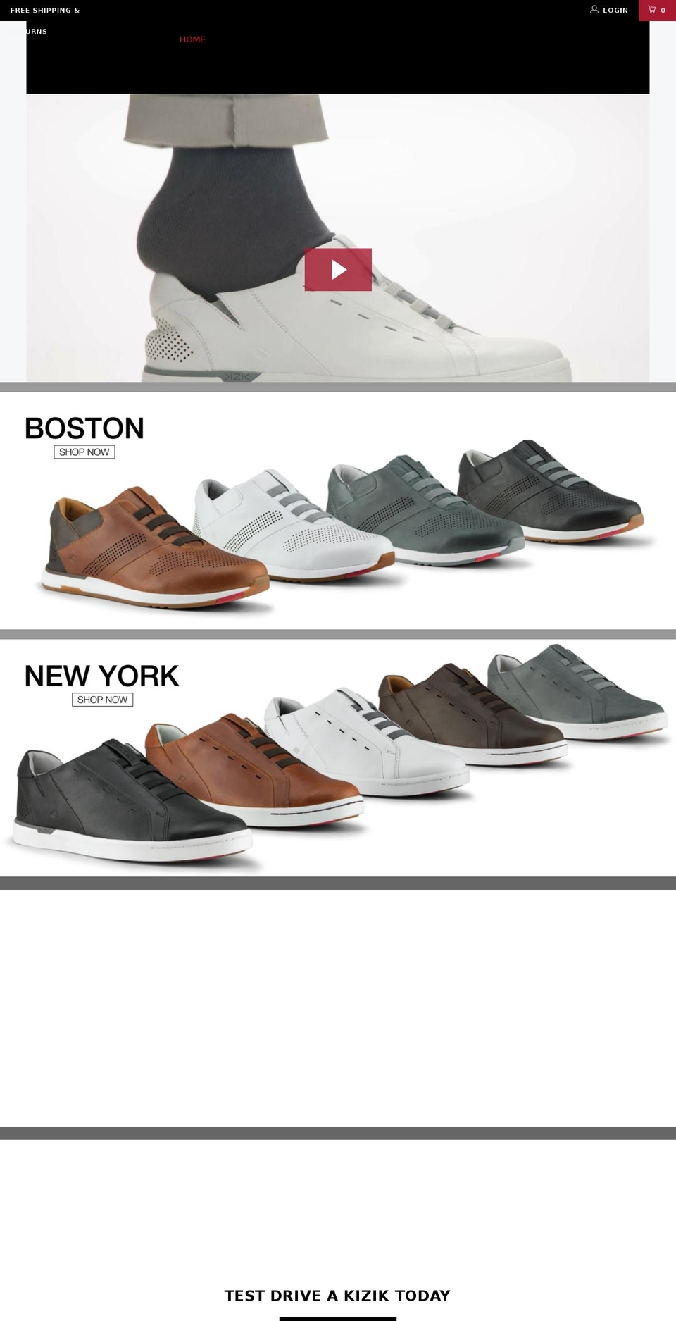 kizik.com shopify website screenshot