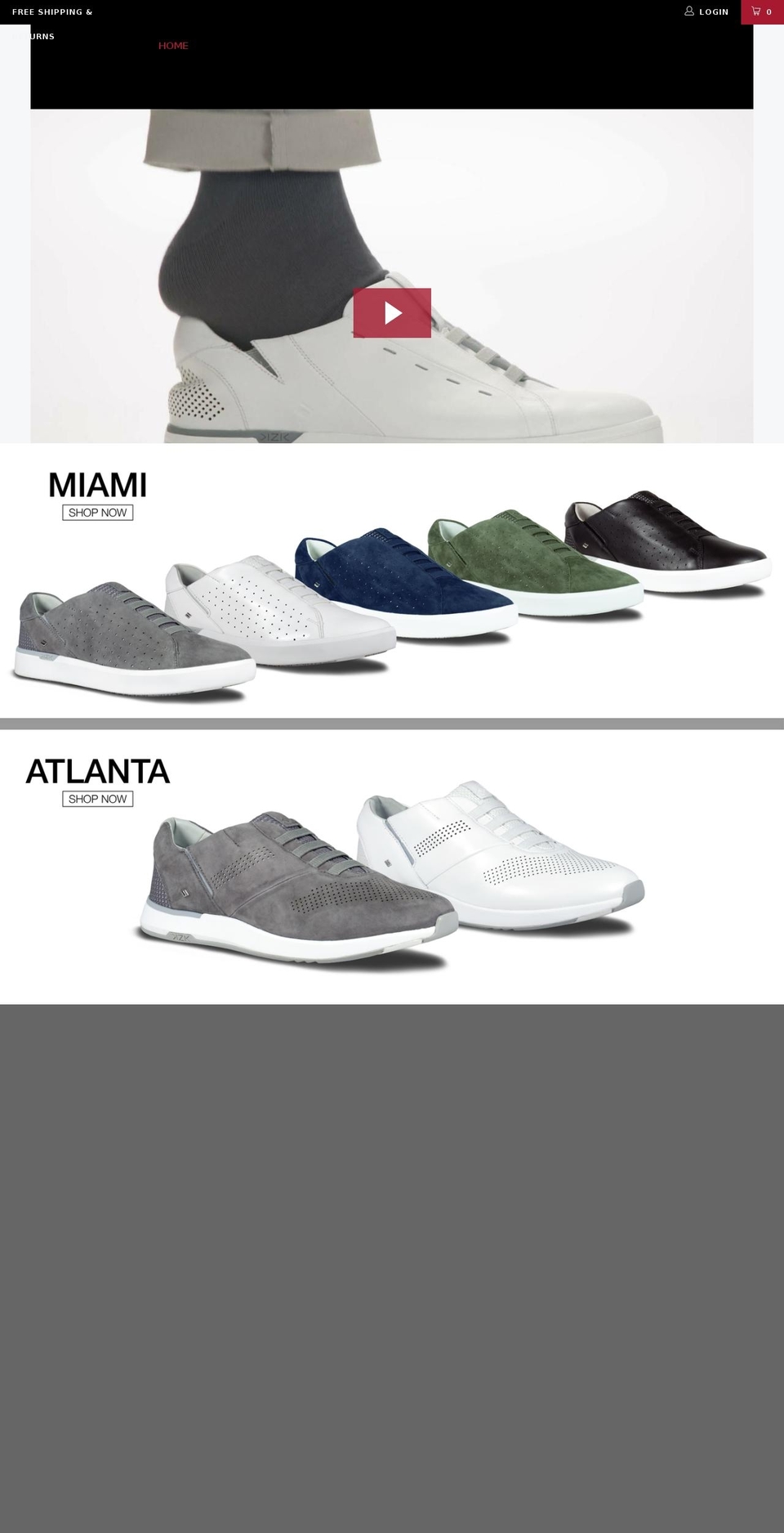 kizikshoes.com — Shopify storefront screenshot