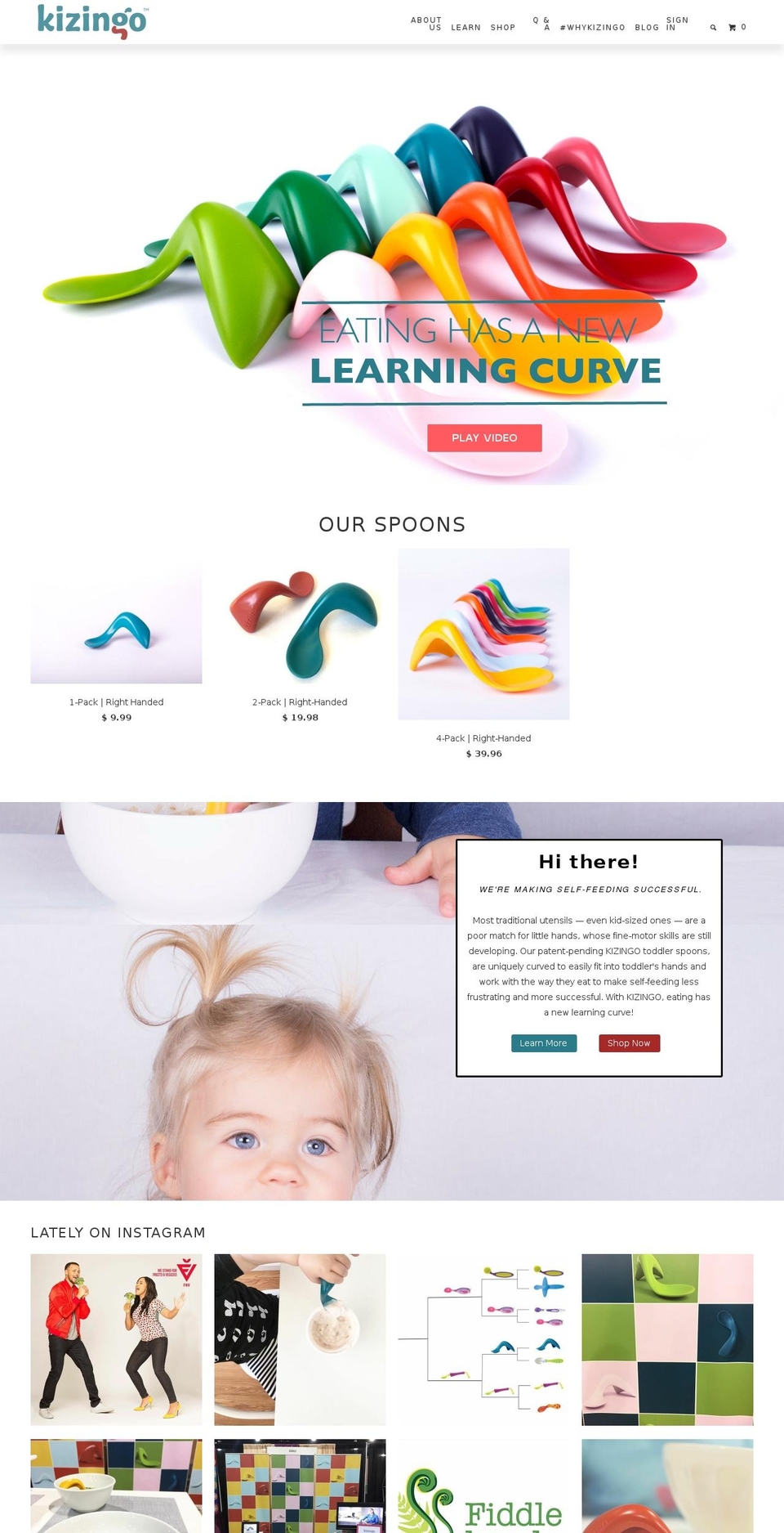 kizingokids.com shopify website screenshot