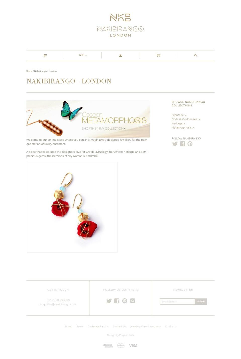 kizmetdesignerjewellery.com — Shopify storefront screenshot