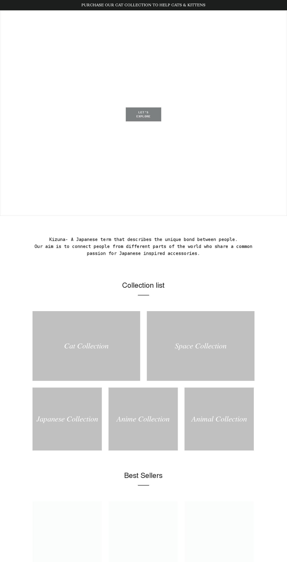 kizunaaccessory.com shopify website screenshot