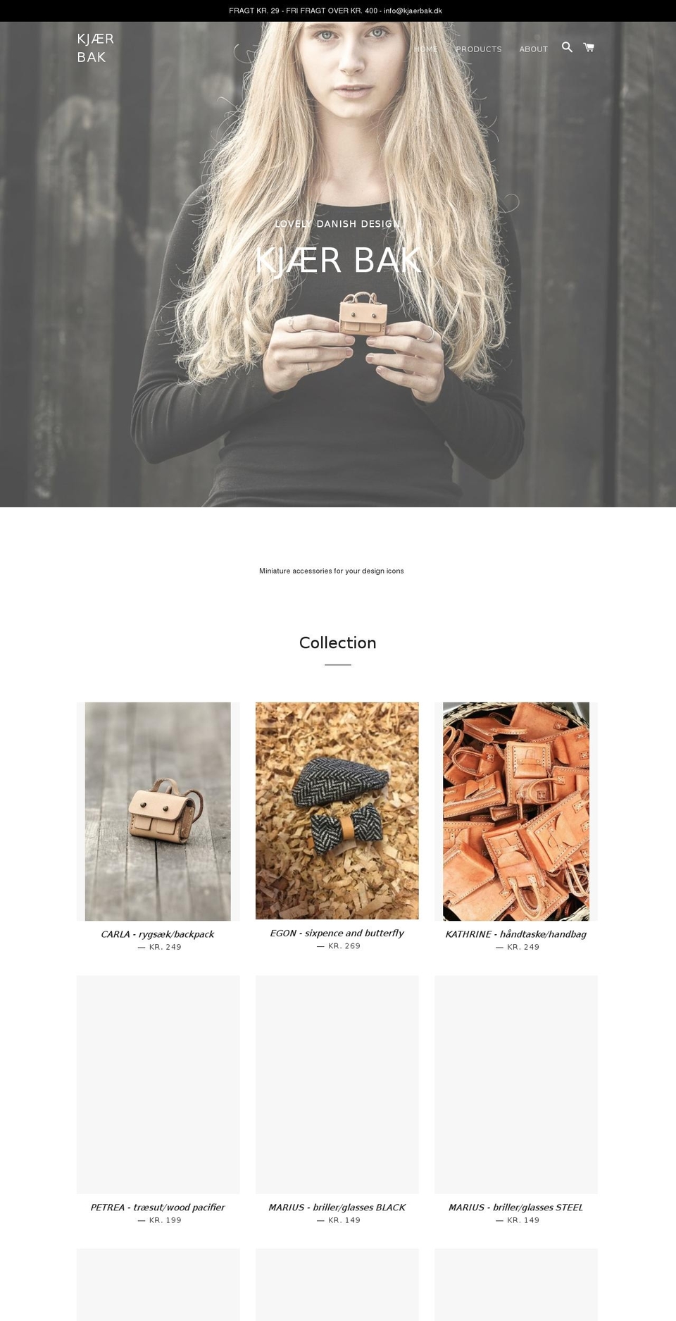 kjaerbak.dk shopify website screenshot