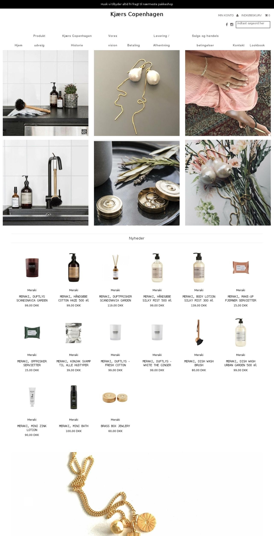 kjaerscopenhagen.dk shopify website screenshot