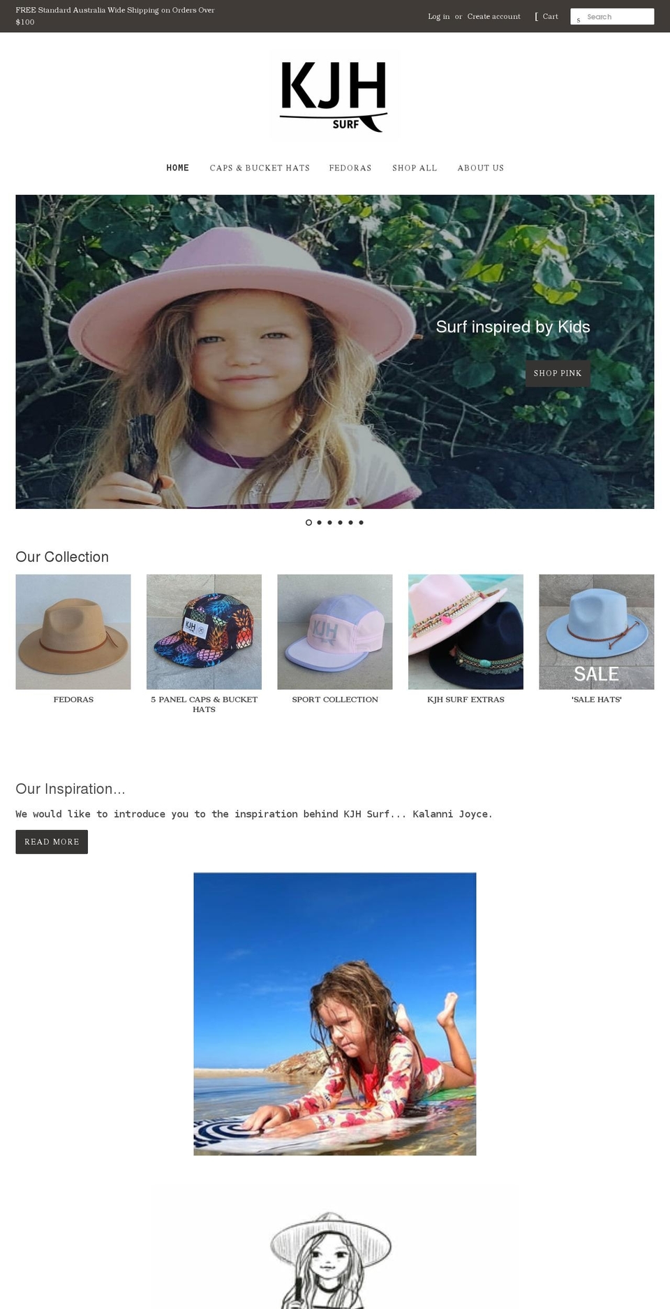kjhsurf.com.au shopify website screenshot