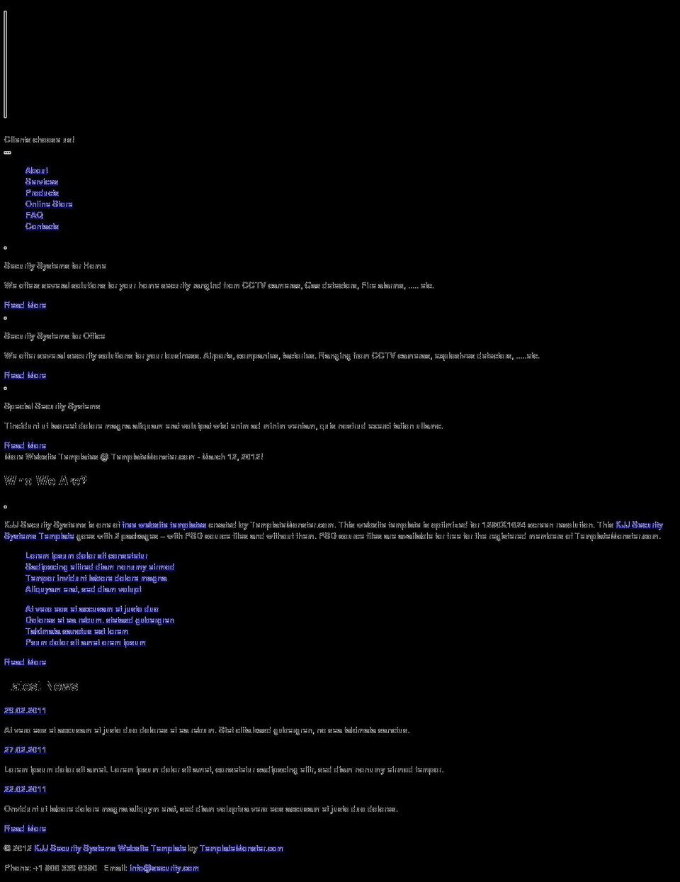 kjjsecuritysystems.com shopify website screenshot