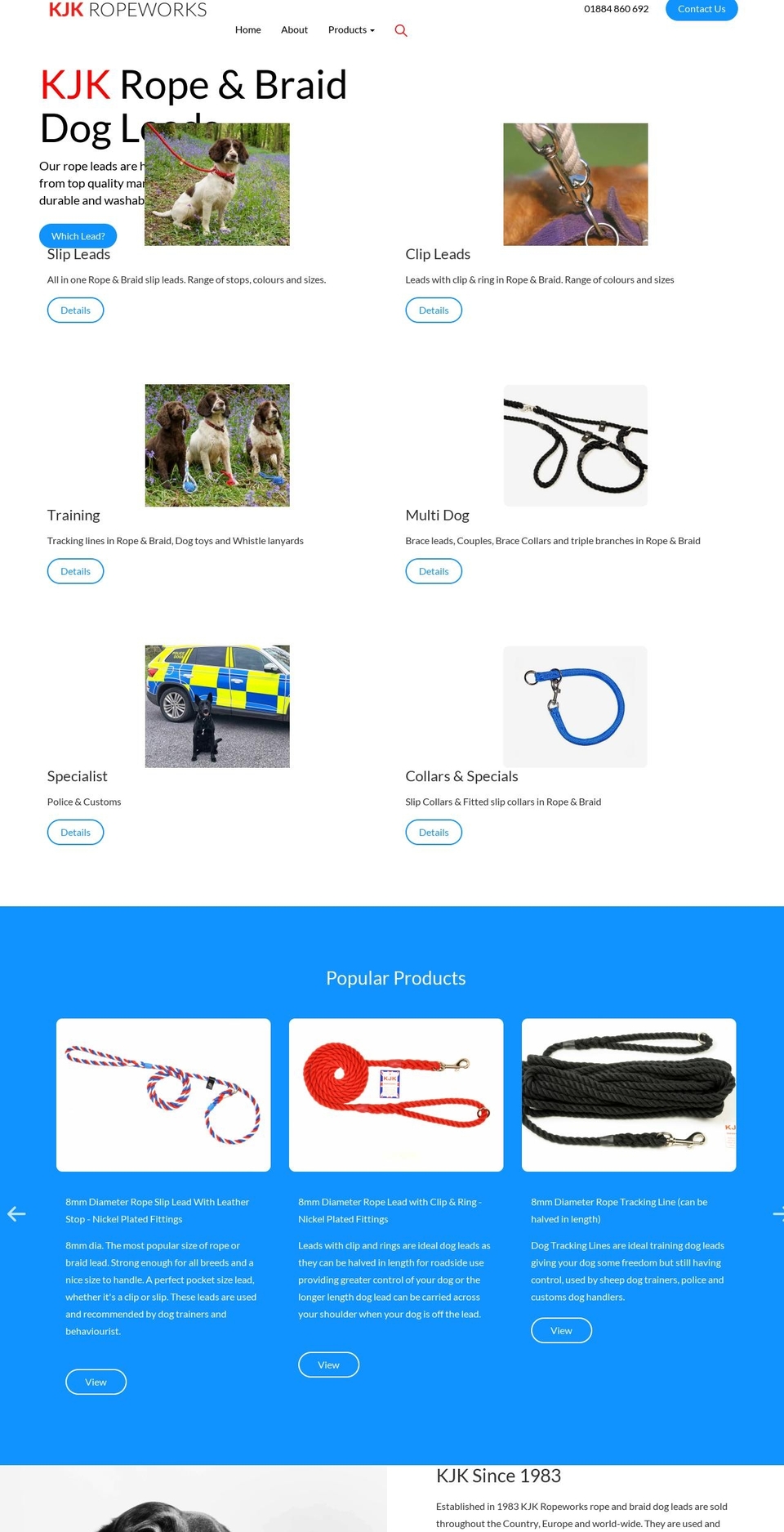 kjkropedogleads.co.uk shopify website screenshot