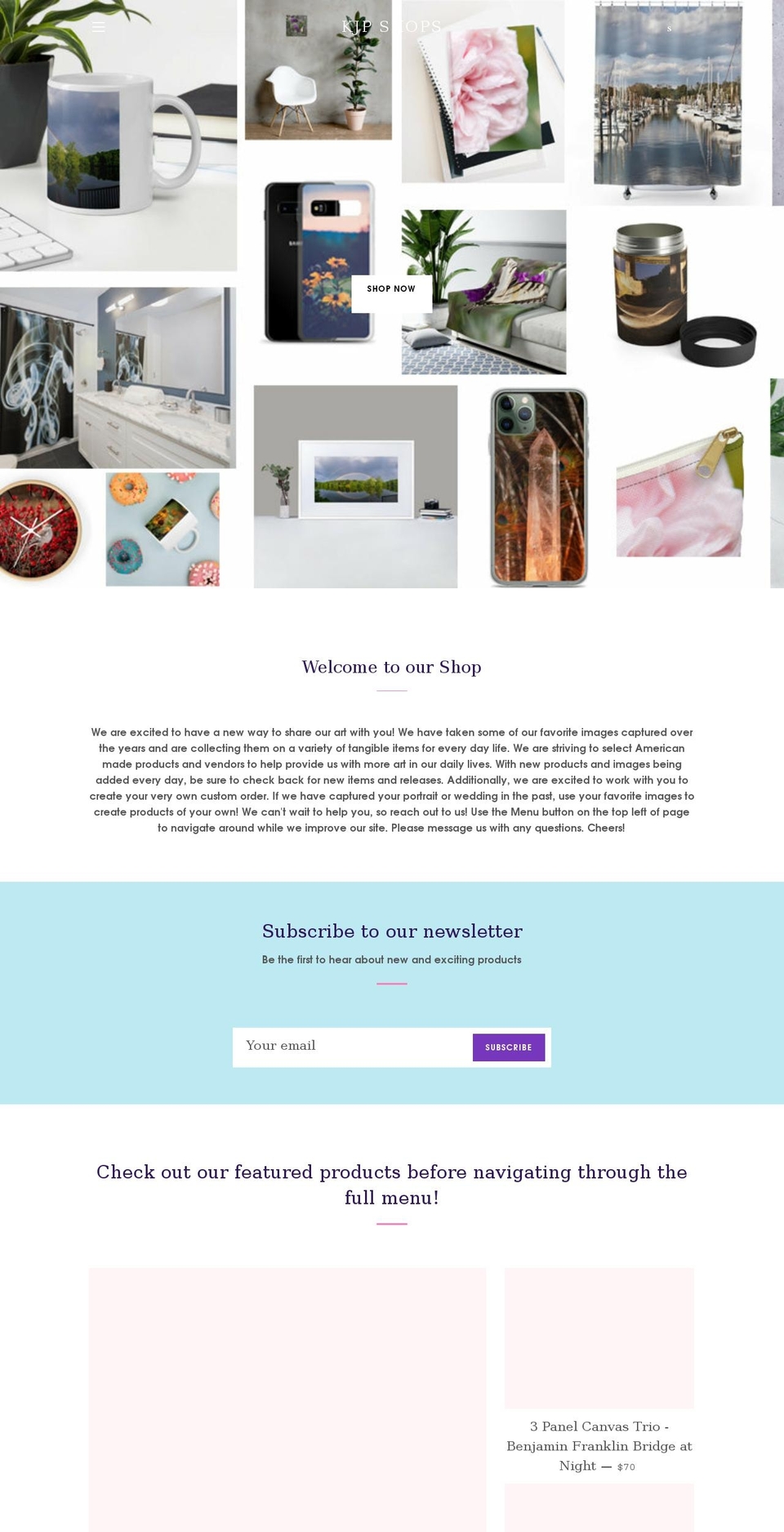 kjpshops.com shopify website screenshot