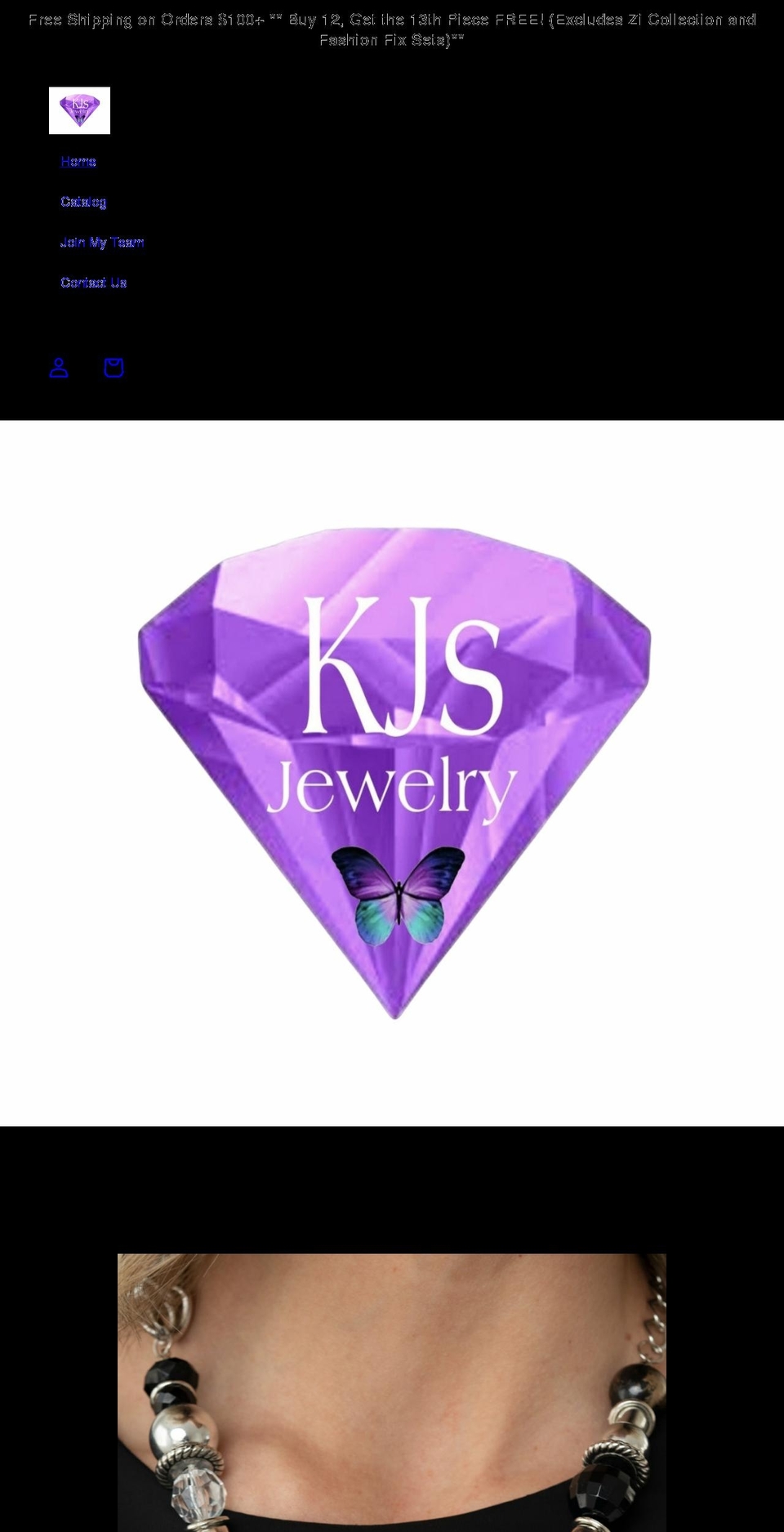 kjsjewelry.com shopify website screenshot