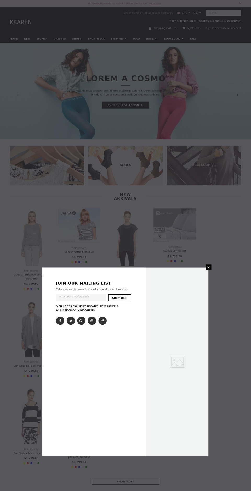 kkaren.com — Shopify storefront screenshot