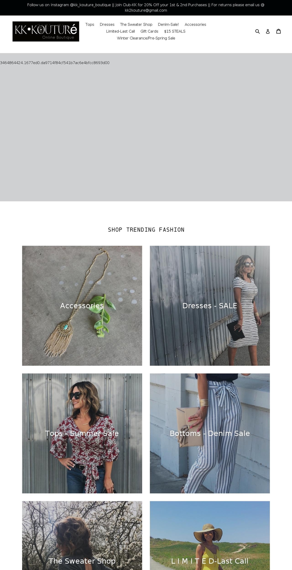 kkboutique.org shopify website screenshot