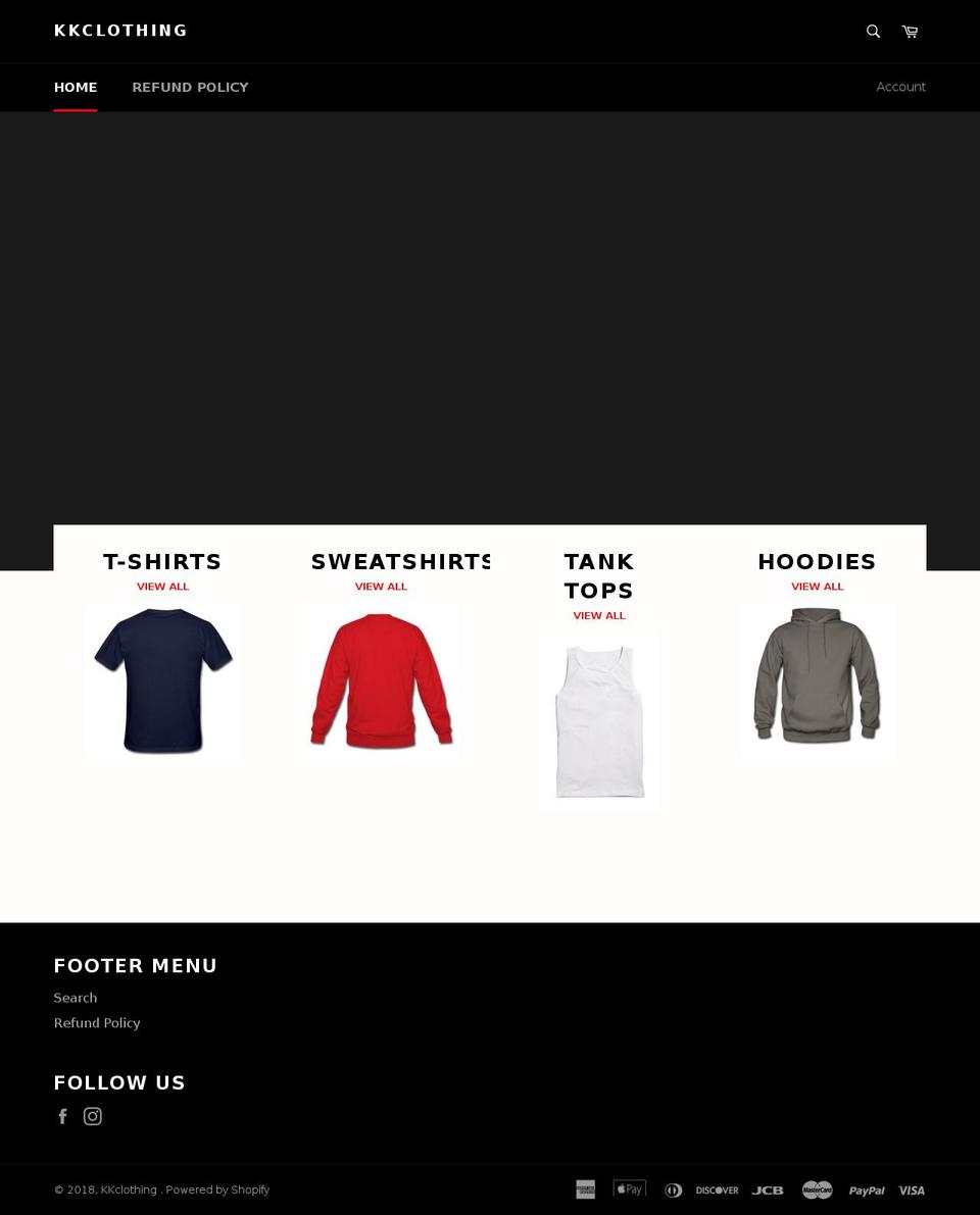 kkclothing.com — Shopify storefront screenshot