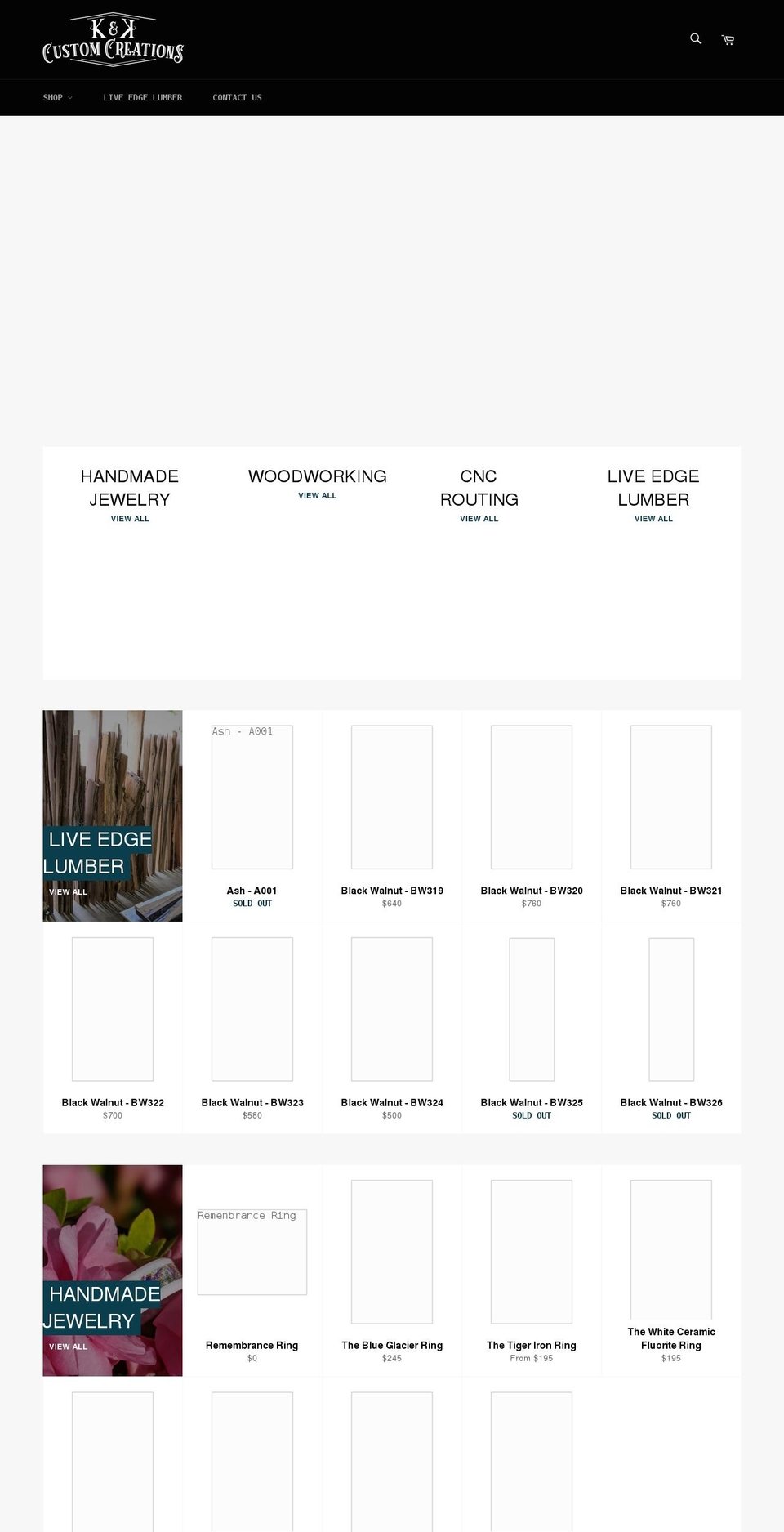 kkcustomcreations.com shopify website screenshot
