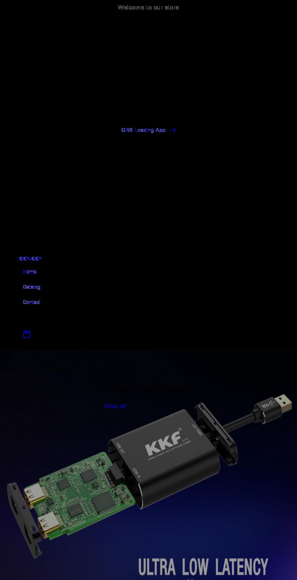 kkfstore.com shopify website screenshot