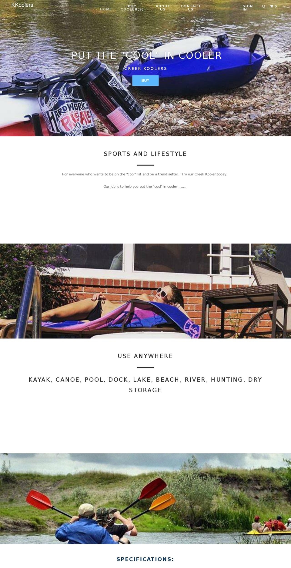 kkooler.com — Shopify storefront screenshot