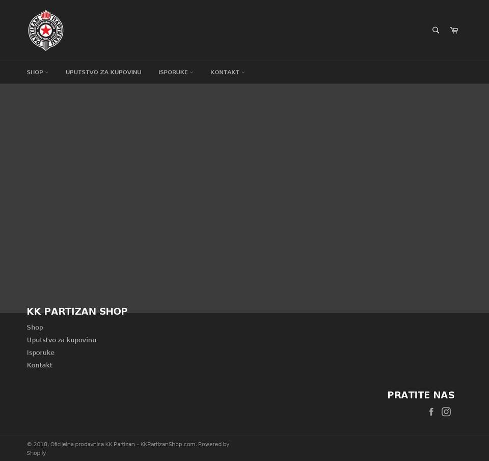 kkpartizanshop.com shopify website screenshot