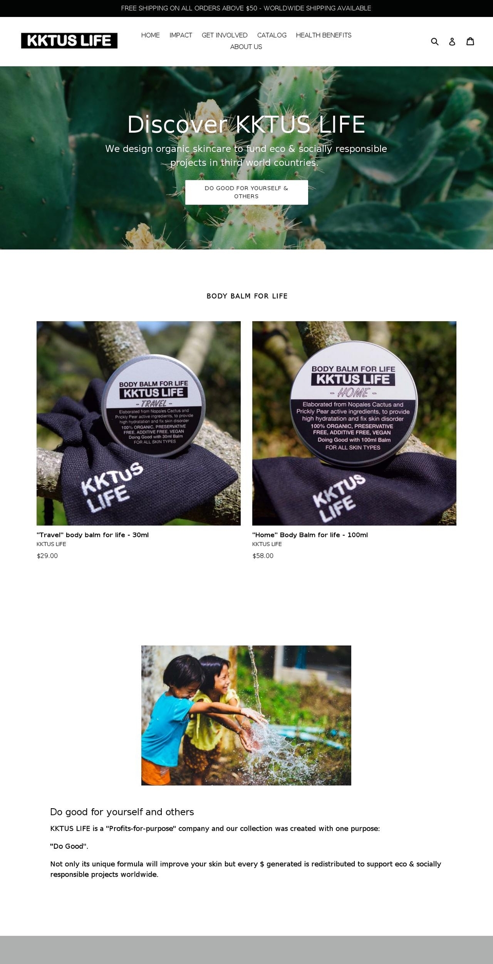 kktus.com — Shopify storefront screenshot