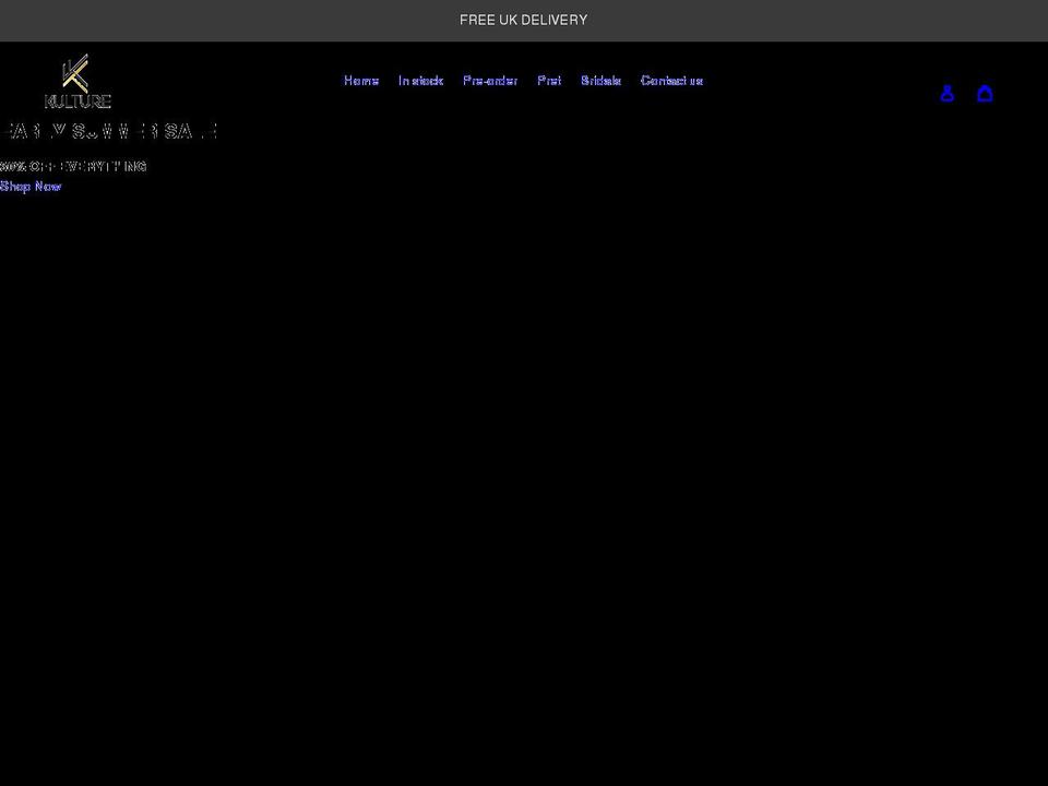 kkulture.co.uk shopify website screenshot