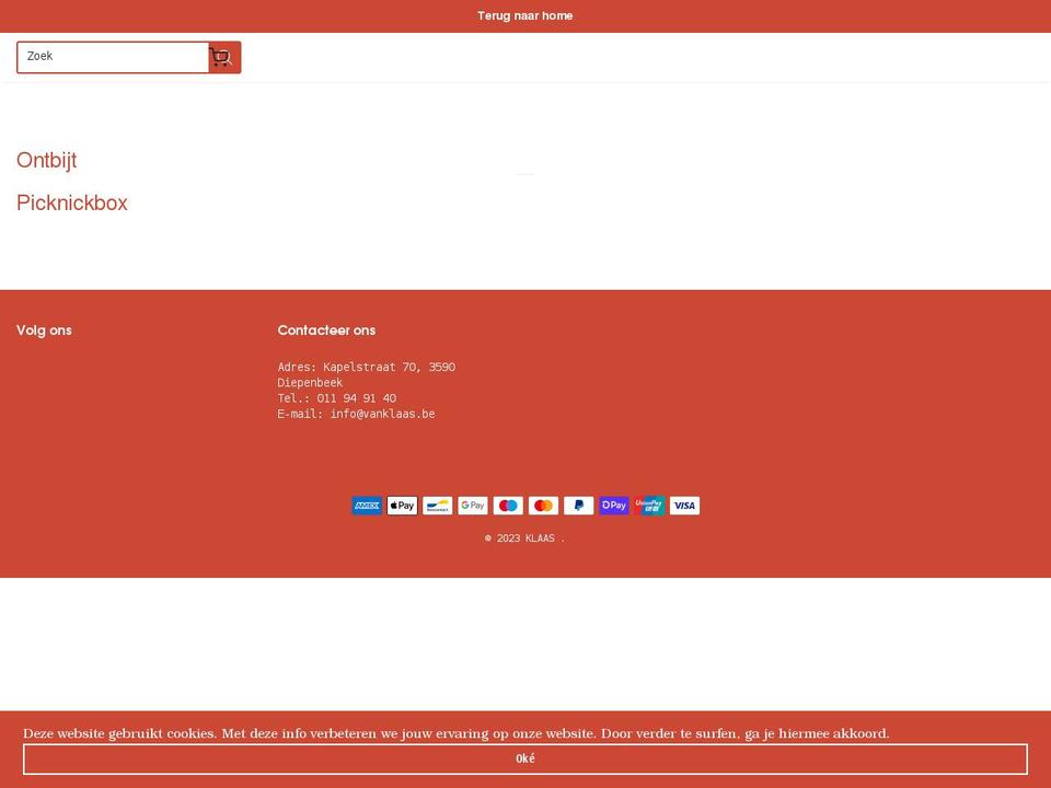 klaas-diepenbeek.myshopify.com shopify website screenshot