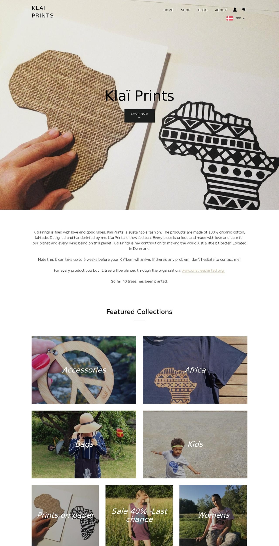 klaiprints.com — Shopify storefront screenshot