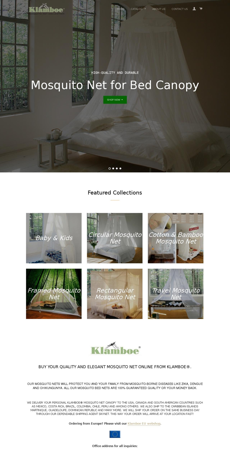 klamboecollection.com shopify website screenshot