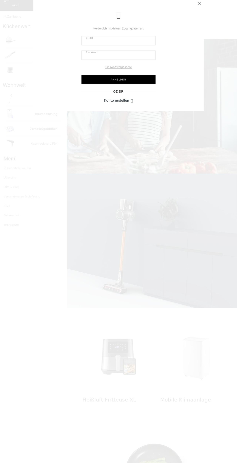 klamer-kitchen.com shopify website screenshot
