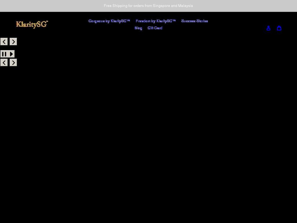 klaritysg.com shopify website screenshot