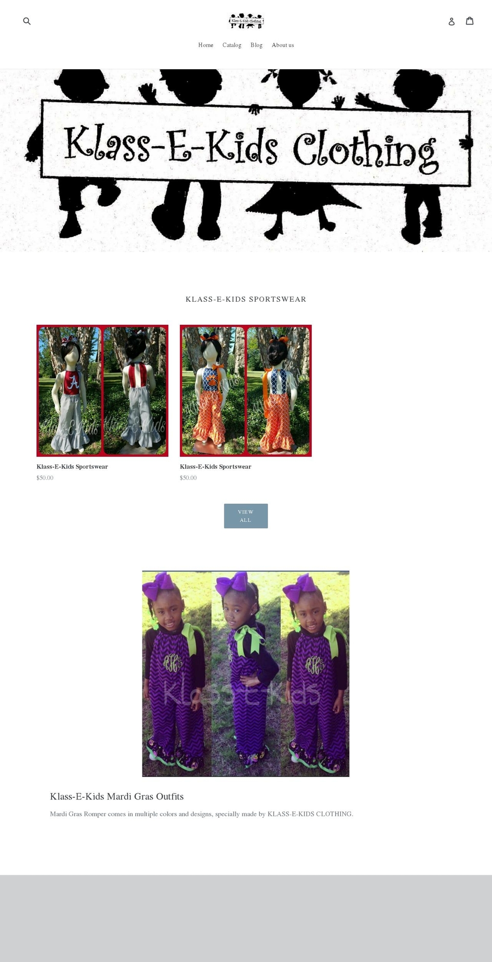 klassekidsclothing.com shopify website screenshot