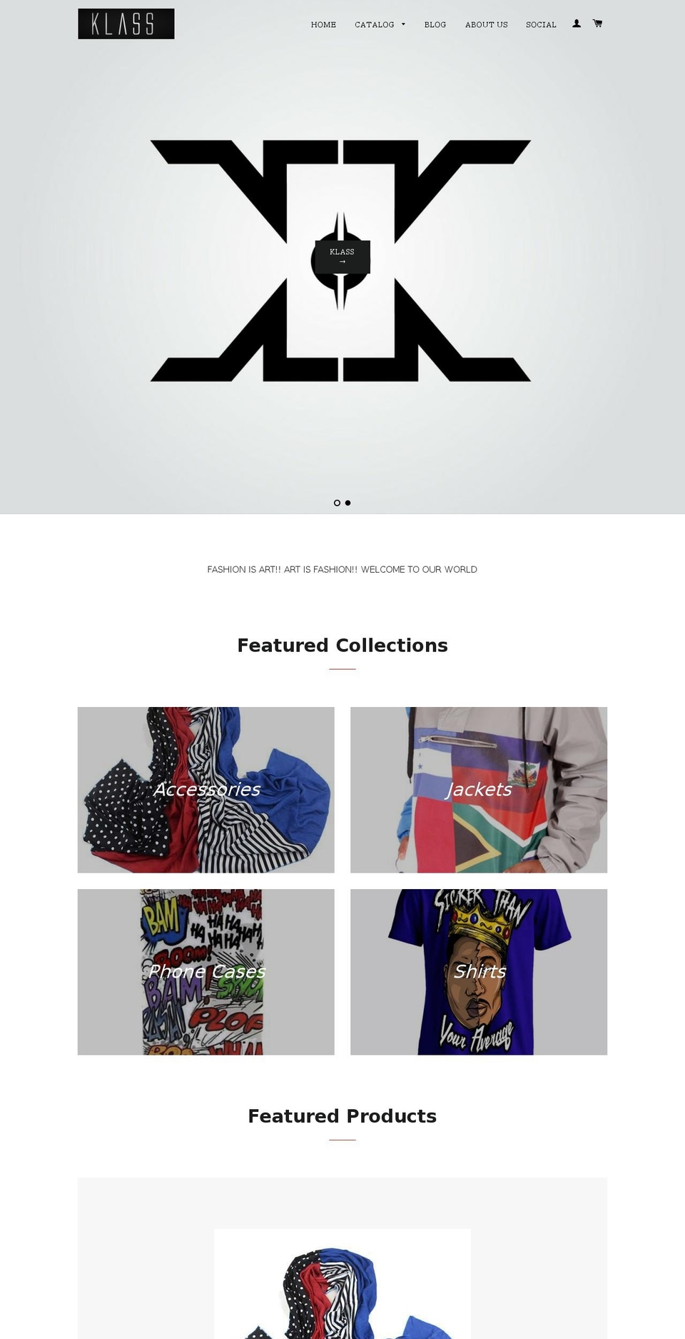 klassfashion.com shopify website screenshot