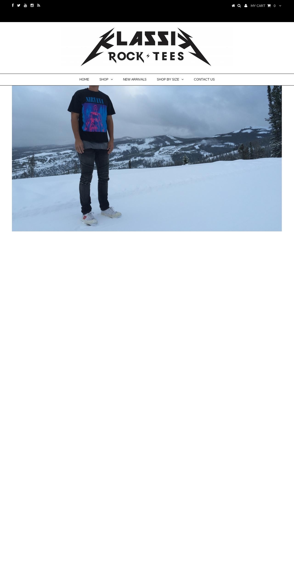 klassikrocktees.com shopify website screenshot