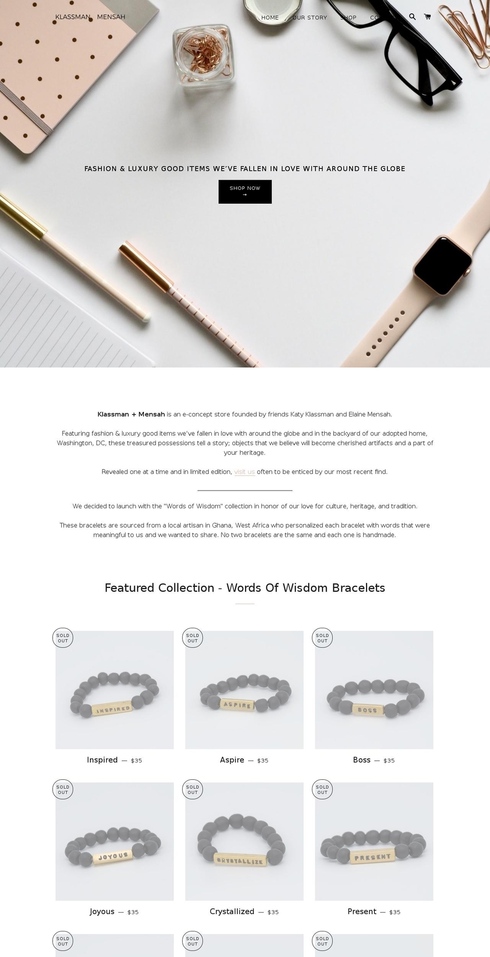 klassmanmensah.com — Shopify storefront screenshot