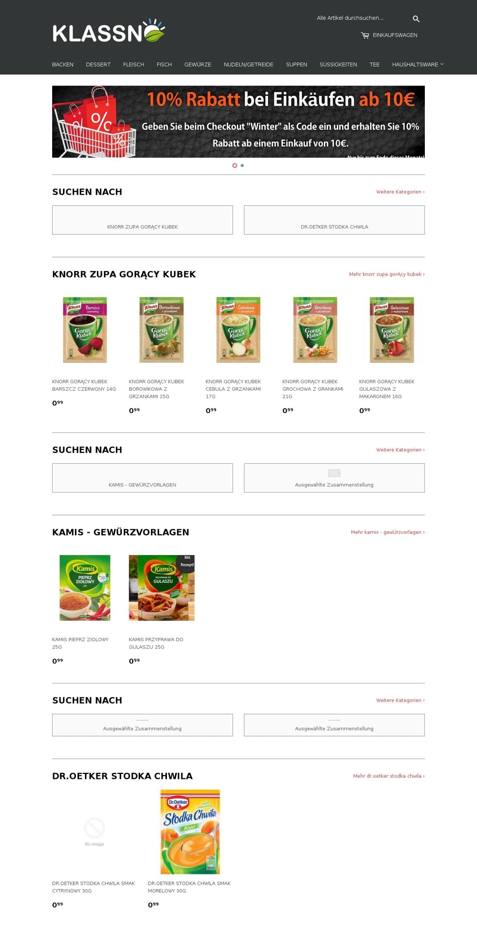 klassno.de shopify website screenshot